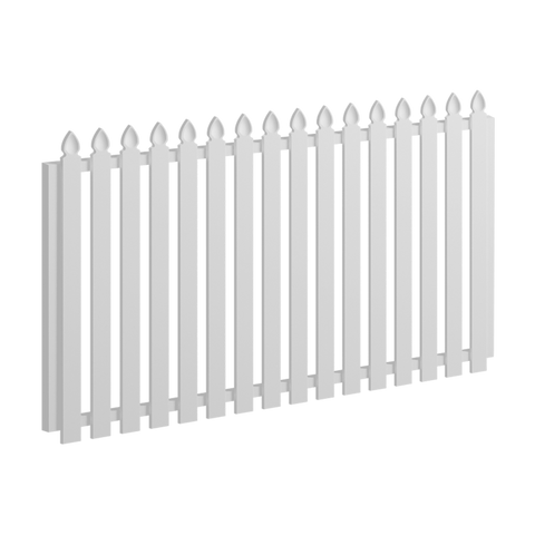 Aluminium 1720 x 1200mm Colonial Picket Gate (Stonnington Speartop)