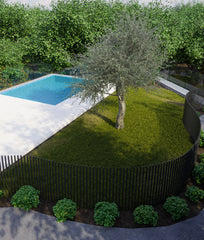 PIK Panel V2 - 1200Wx1280H - Black, Blade Picket Pool Fencing,