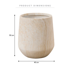 Ziggy Planter Travertine Look (50cm) product image 3