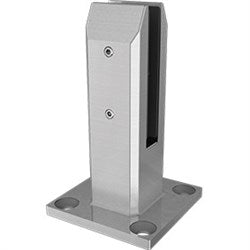 Base Plate Pool Fence Spigot, Bolt Down, 2205 Duplex Stainless Steel, with domical cover
