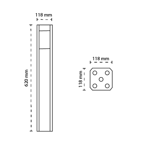 127mm POST BASE PLATE INSERT, 7 year Warranty