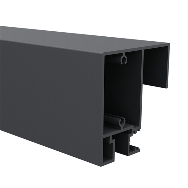 90 x 50mm sliding gate top rail, 6100mm, Basalt