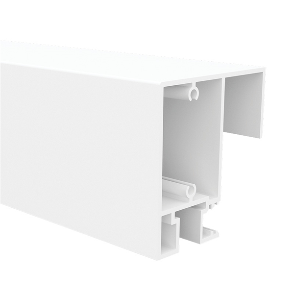90 x 50mm sliding gate top rail, 6100mm, Pearl White
