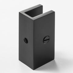 Frameless shower glass U BRACKET SQUARE 10mm glass - Matt Black