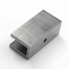 Frameless shower glass U BRACKET SQUARE 10mm glass - Brushed Gunmetal