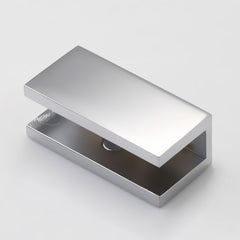 Frameless shower glass U BRACKET SQUARE 10mm glass - Pearl Chrome