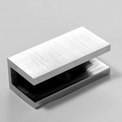 Frameless shower glass U BRACKET SQUARE 10mm glass - Satin Chrome