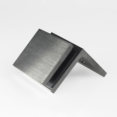 FORGE HARDWARE SQUARE BRACKET - GLASS TO WALL - 90 Degrees - BRUSHED GUNMETAL