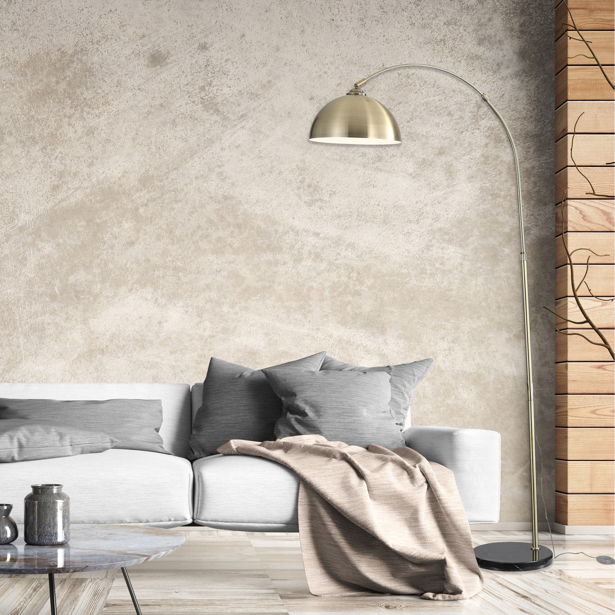 Marmo Arc Floor Lamp with Marble Base product image 2