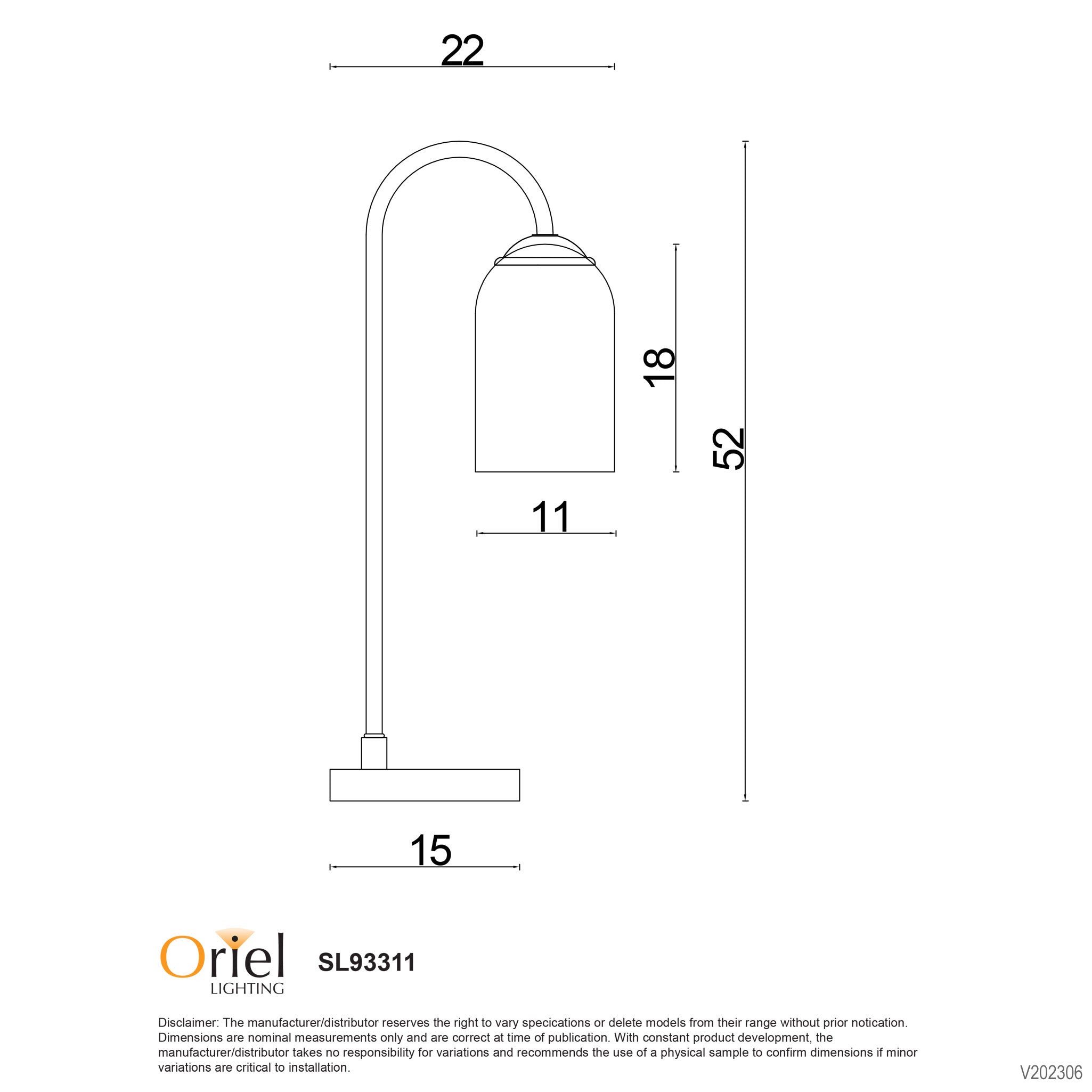 Arlington Opal Matt Glass Table Lamp product image 3