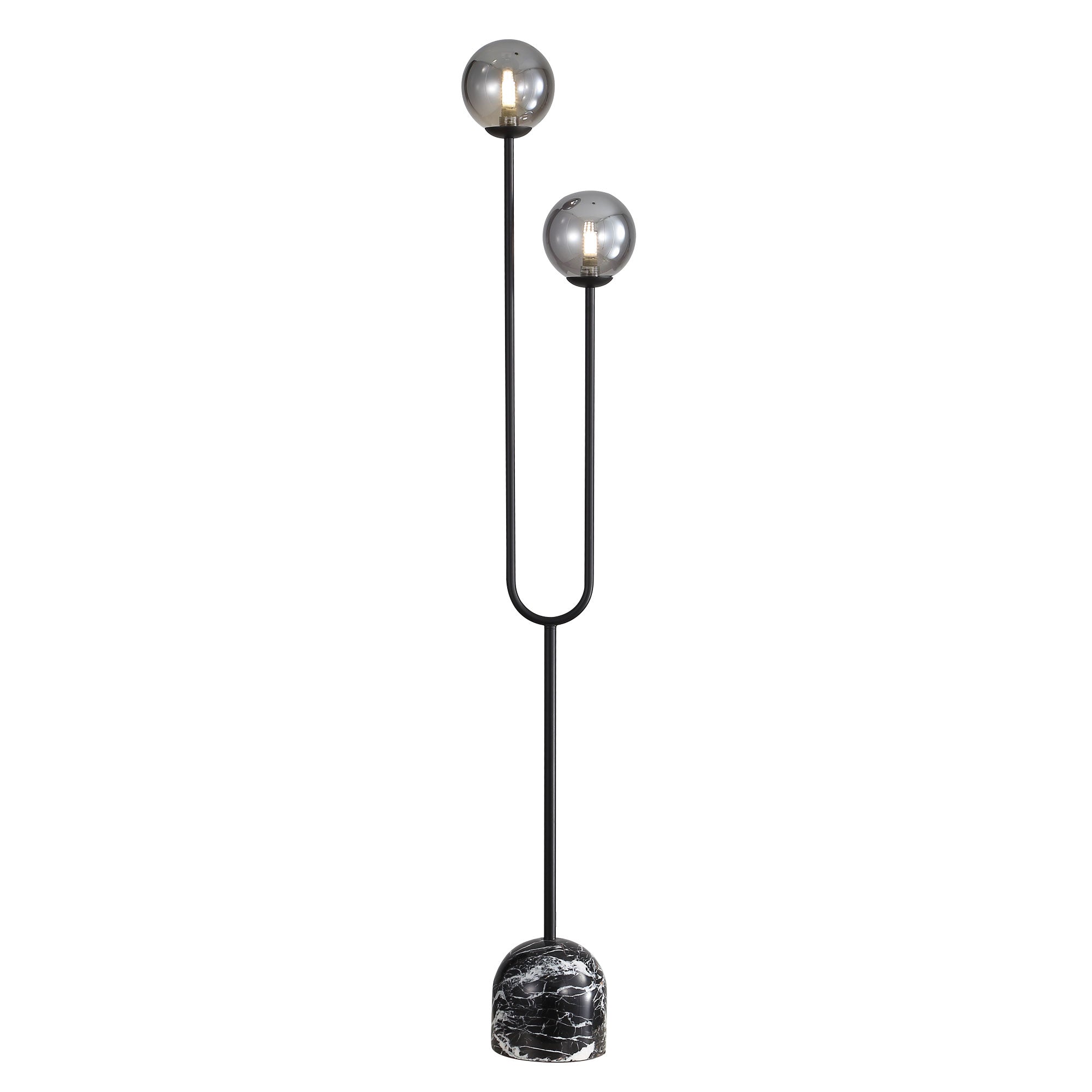 Tropez Decorative Floor Lamp with Smoke Glass Spheres product image 3