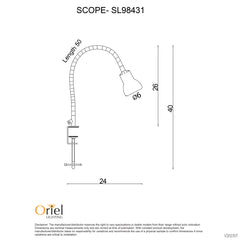 Scope Gooseneck Clamp Lamp Brushed Chrome Desk Lamp product image 2