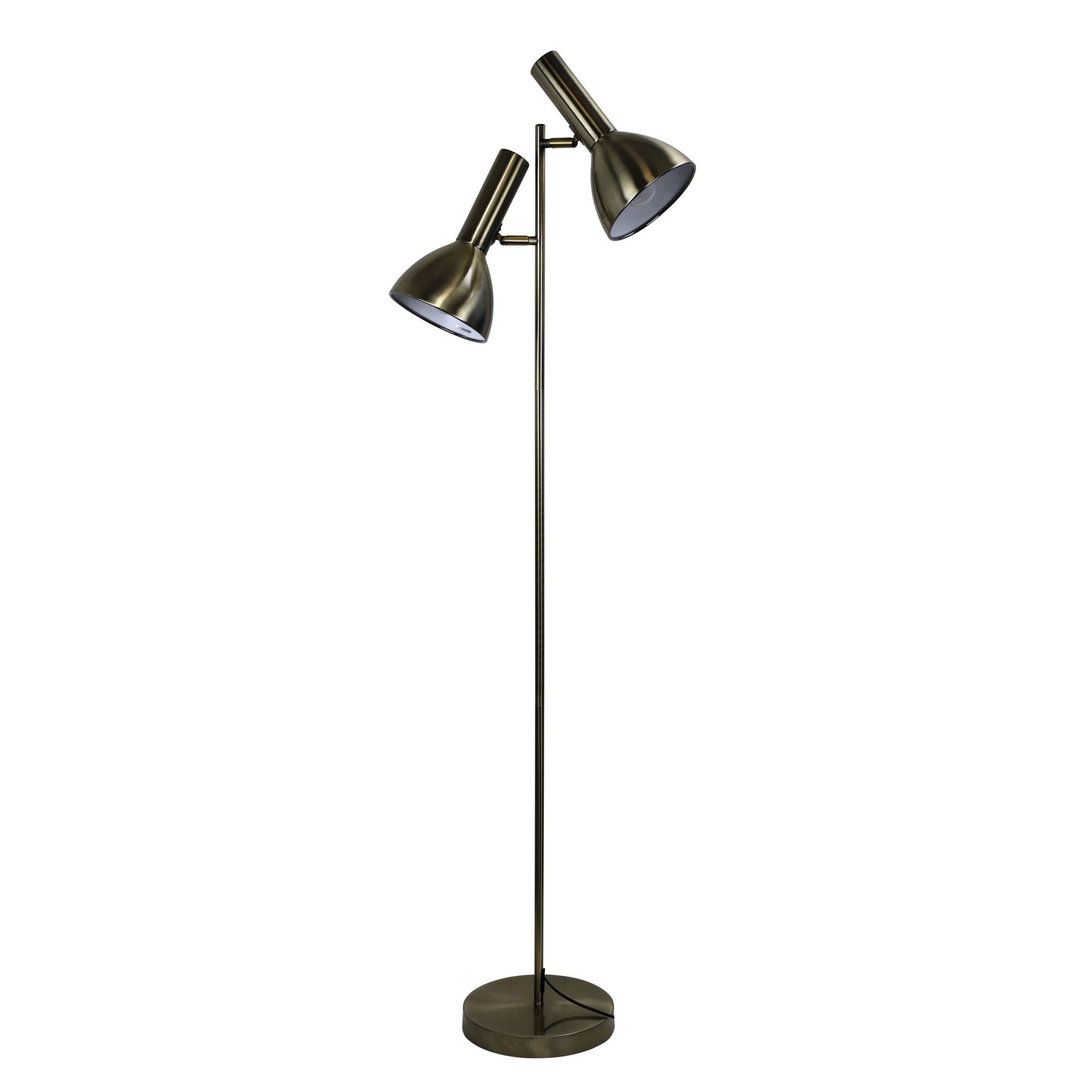 Vespa Mid-Century Twin Floor Lamp Antique Brass product image 5