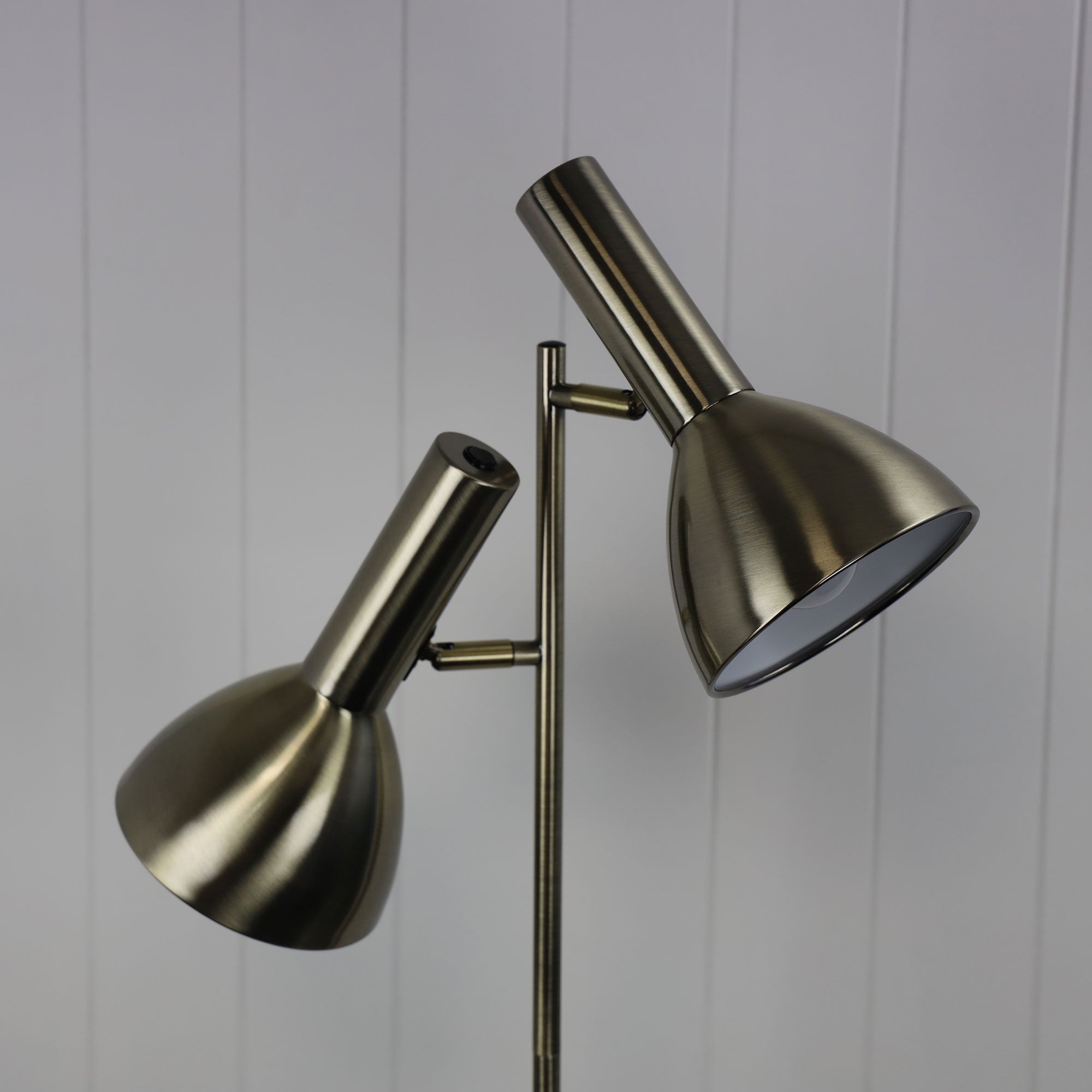 Vespa Mid-Century Twin Floor Lamp Antique Brass product image 2