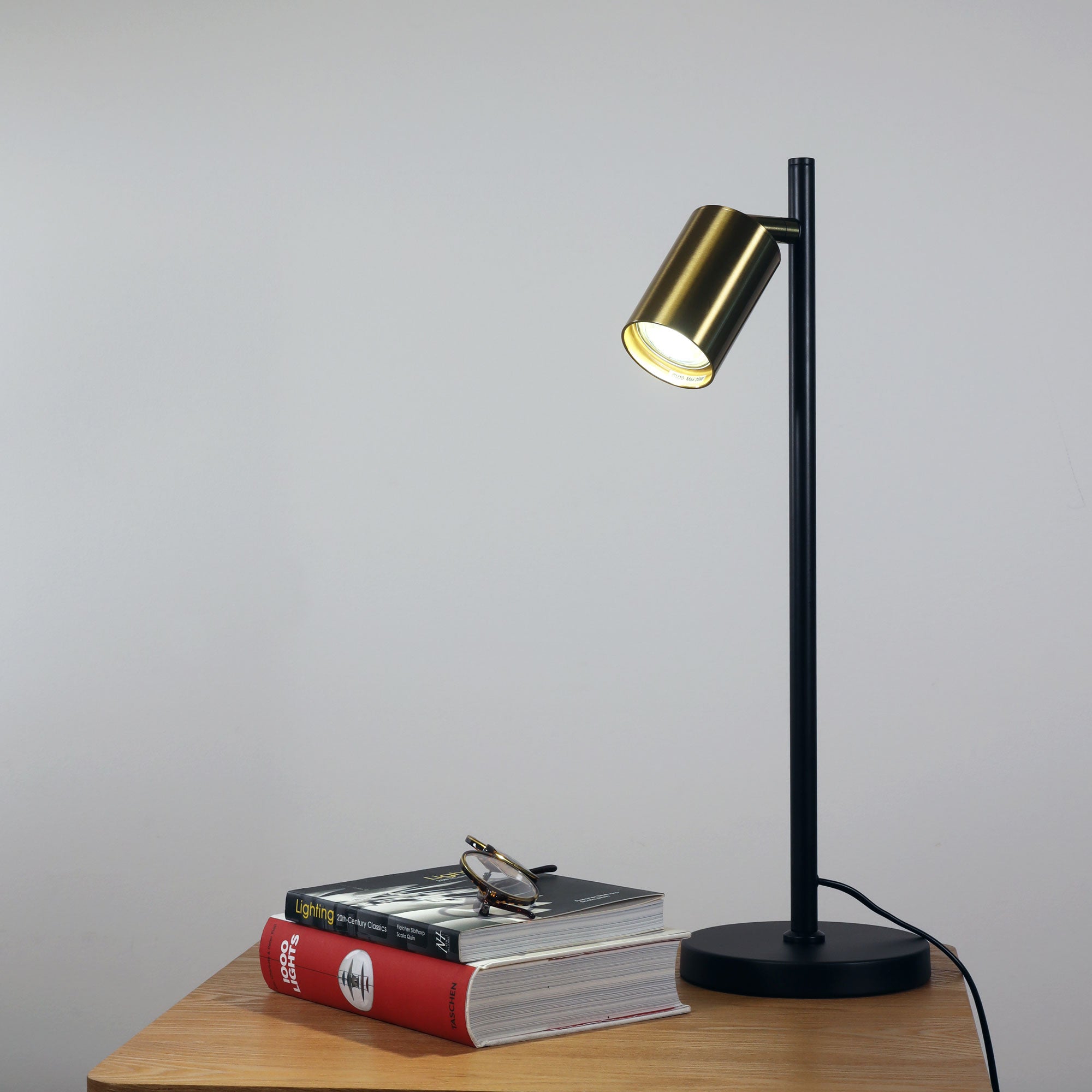 Ponte Desk Lamp Black and Satin Brass product image 3