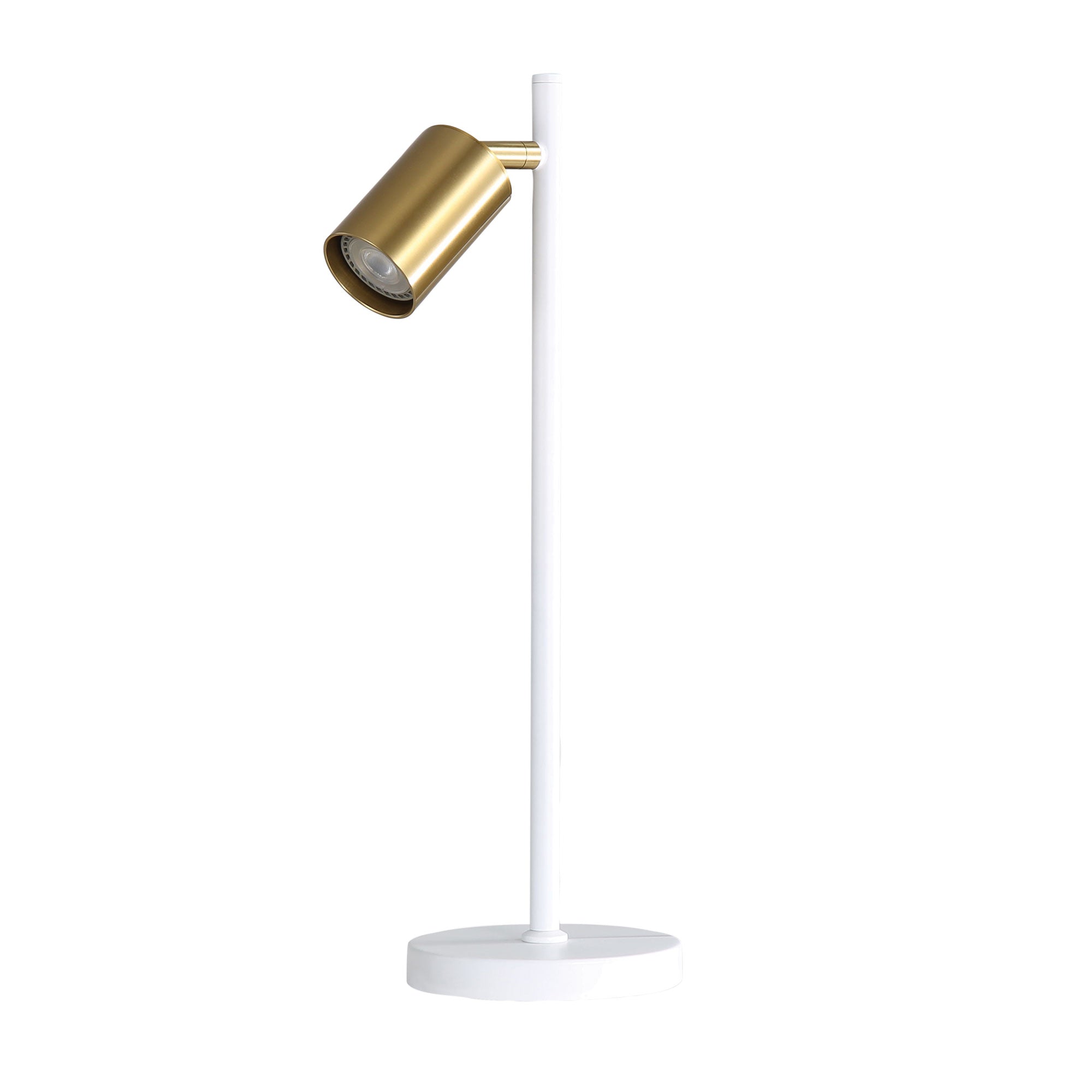 Ponte Desk Lamp White and Satin Brass product image 6