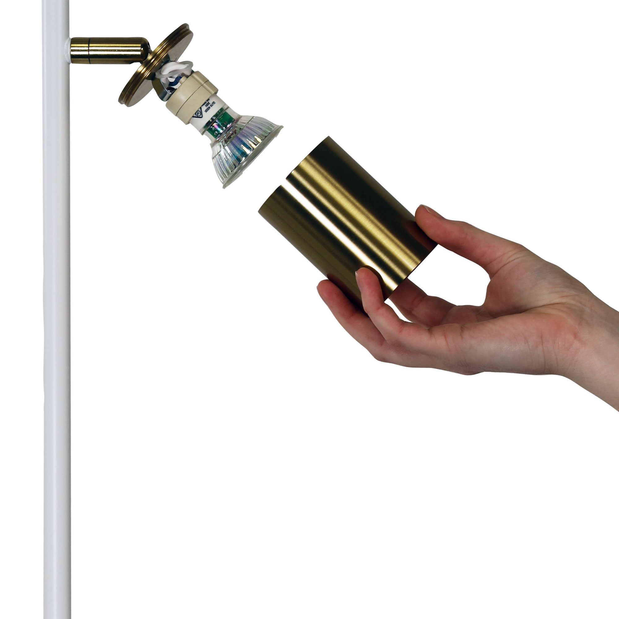 Ponte Desk Lamp White and Satin Brass product image 4