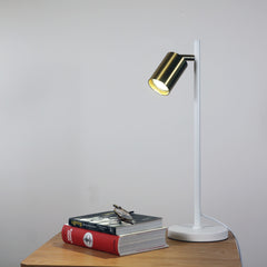 Ponte Desk Lamp White and Satin Brass product image 2