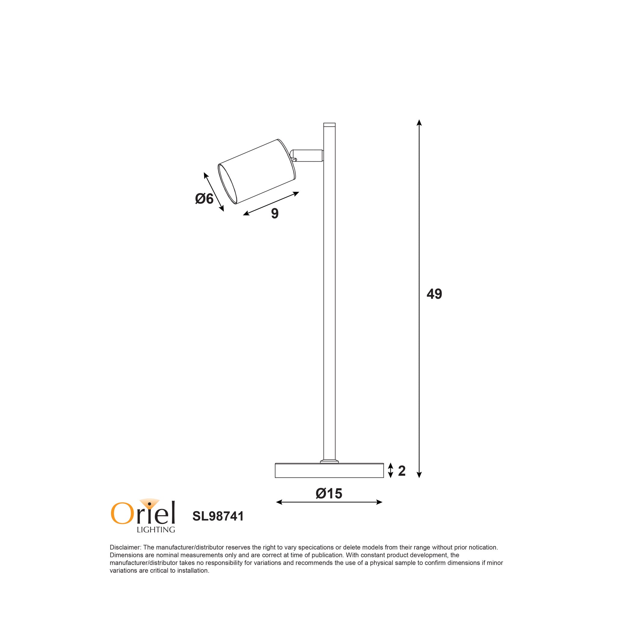 Ponte Desk Lamp White and Satin Brass product image 5