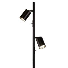 Ponte Adjustable Twin Floor Lamp Black styled in a room
