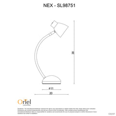 Nex ON-OFF Brushed Chrome Touch Lamp Desk Lamp product image 3