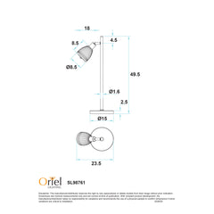 Alma Smoked Glass Desk Lamp product image 3