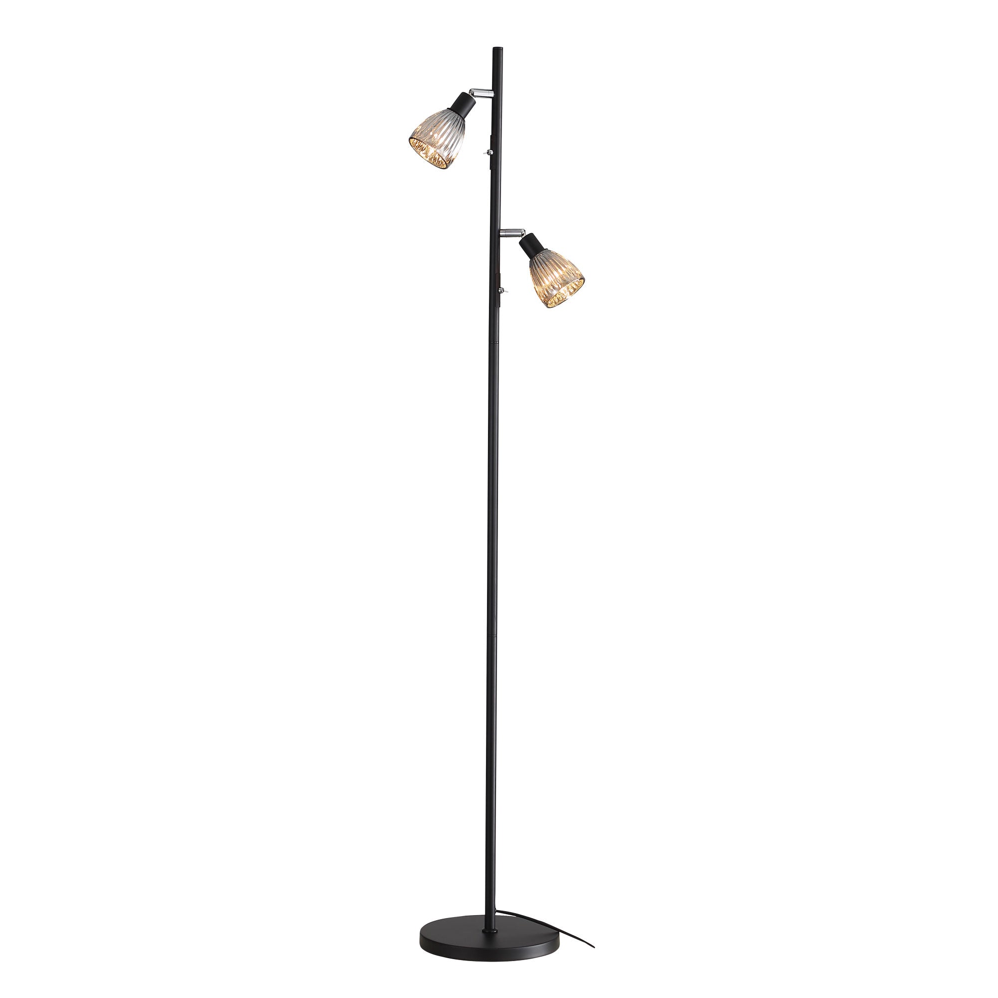 Alma Twin Smoked Glass Floor Lamp product image 2