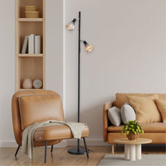 Alma Twin Smoked Glass Floor Lamp product image 4