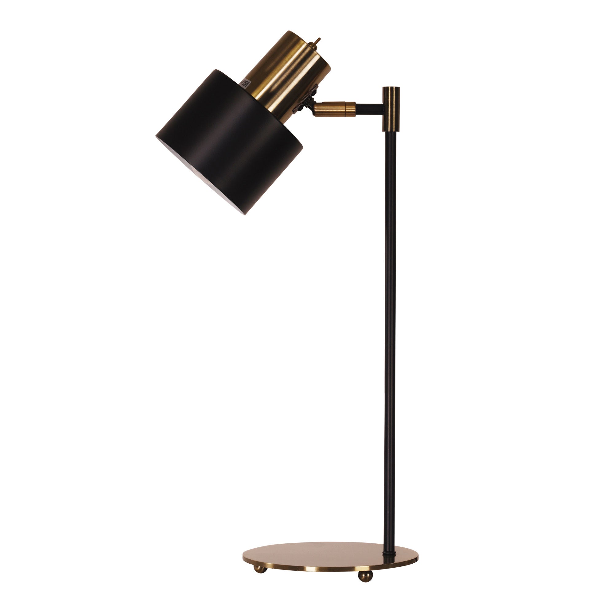 Ari Mid-Century Desk Lamp Black and Antique Brass product image 6