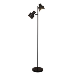 Ari Twin Mid-Century Floor Lamp Black styled in a room
