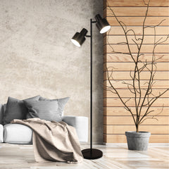 Ari Twin Mid-Century Floor Lamp Black product image 7