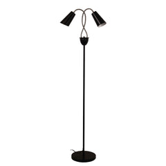 Walt Twin Flexible Neck Lamp Black with Brushed Chrome Floor Lamp product image 3