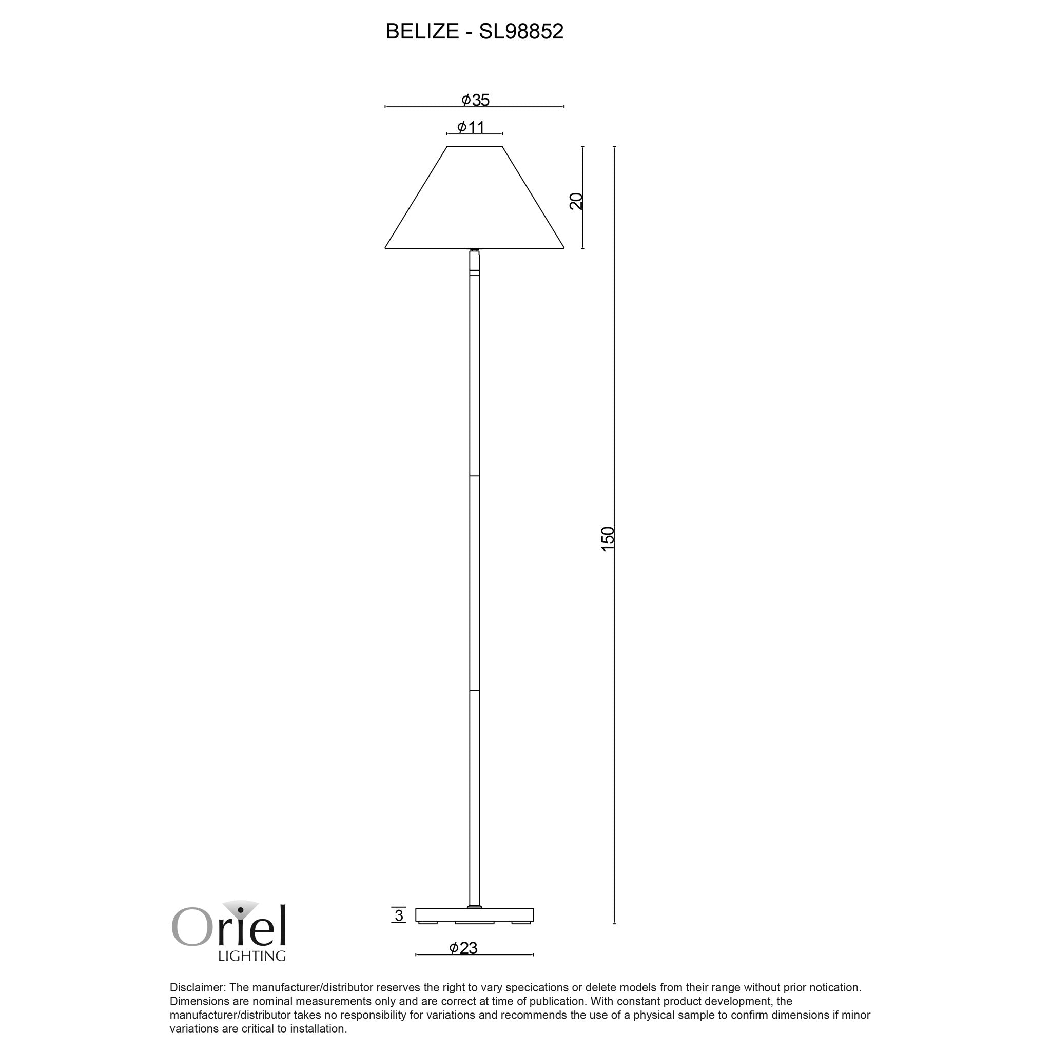 Belize Rattan Floor Lamp product image 3