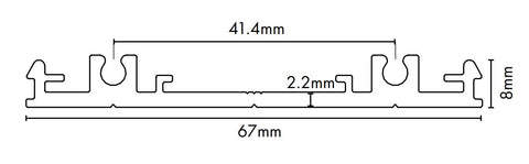 VISOR Balustrade - Aluminium Undercapping Plate - 4000mm Long