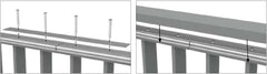 VISOR Balustrade - Aluminium Inline Joiner for Handrail Friction Insert - 400x40x1.2mm
