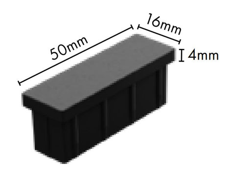 Top Cap for Blade fencing - Plastic - 50x16x4MM