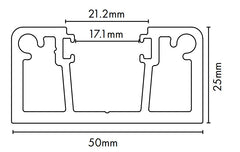 Half Post - 50x25x3mm - 1400mm or 5800mm Long - Image 2