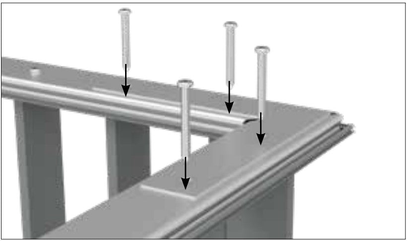 VISOR Balustrade - Aluminium 90 Degree Joiner for Handrail Friction Insert - 200x200x1.2mm