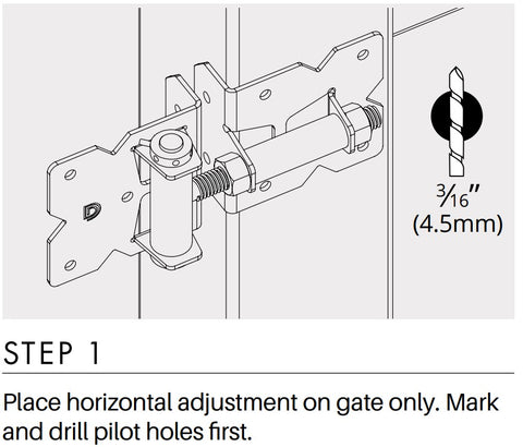 D&D - Hamptons pvc gate HINGE - BLACK - 2pk