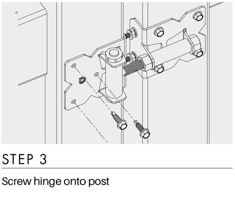 D&D - Hamptons gate HINGE - WHITE - 2pk