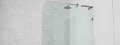 Purity 'L Brace' for Fixed Glass Panels - Suits 8mm & 10mm Thick Glass - Satin Chrome