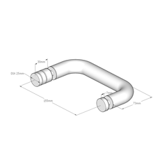 TOWEL RAIL - 155MM - BRUSHED GUNMETAL
