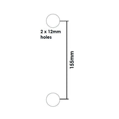 TOWEL RAIL - 155MM - BRUSHED GUNMETAL