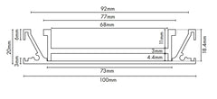 Drainlab - Linear Drain Tile Insert - Up to 10mm Tile - 3600mmL x 20mmH - Satin Silver