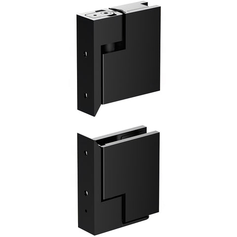 Matt Black Zero Shower Screen Hinge Set