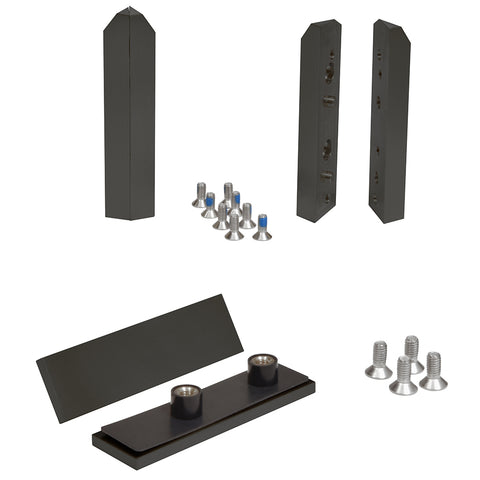 Matt Black Zero Hinge Accessory Kit for 90 Degree & 45 Degree Applications