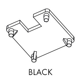 Australis 50 × 50 mm Notched Post Top Plate, Semi frameless notched post cap