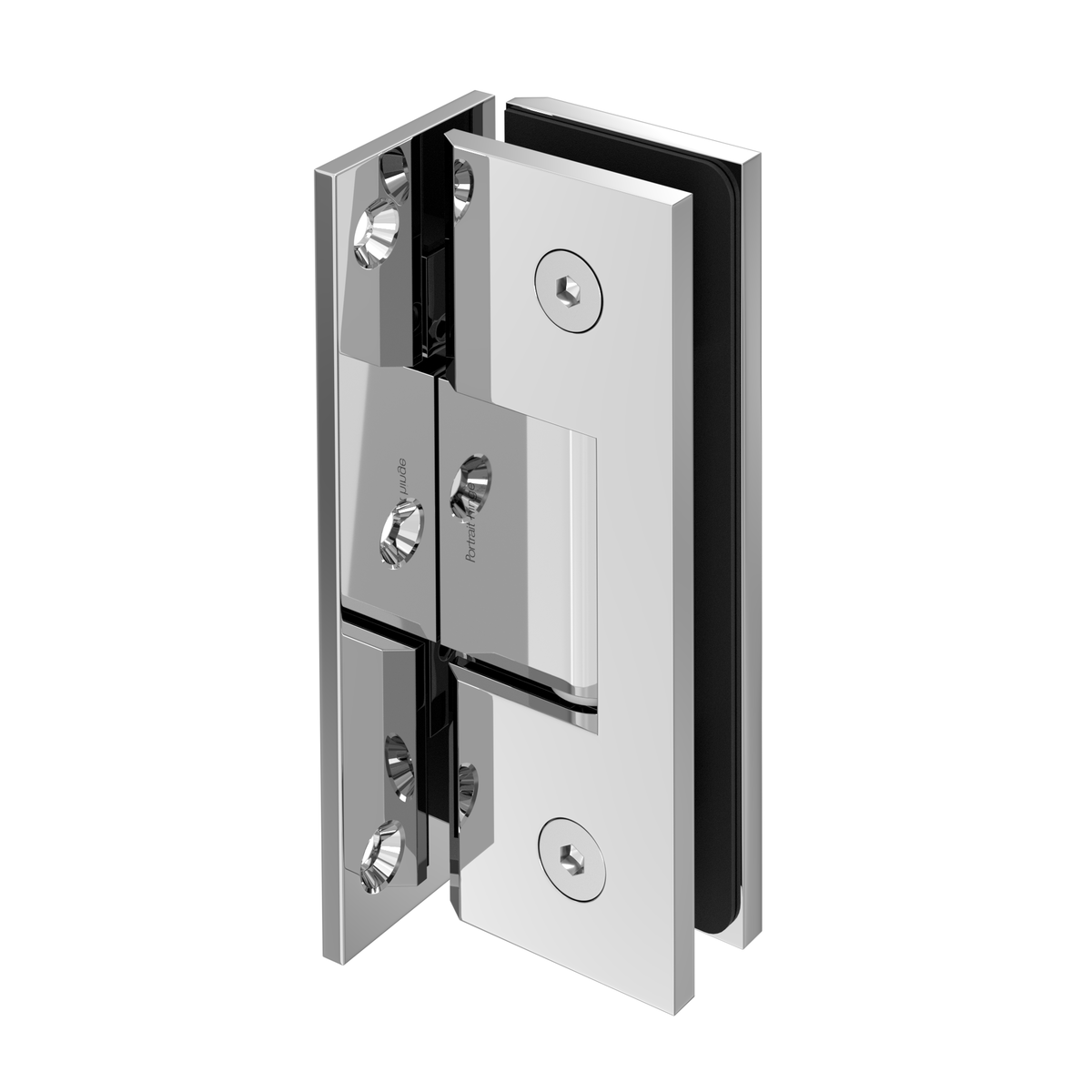 Portrait Glass to Wall Shower Screen Hinge to Suit 10mm Glass - Chrome