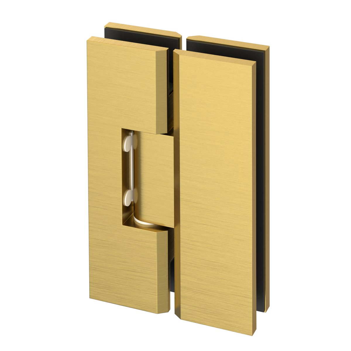 Portrait Glass to Glass Shower Screen Hinge to Suit 10mm Glass - Brushed Brass