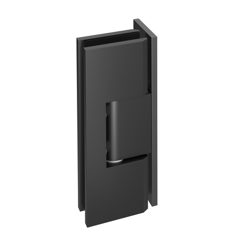 Portrait Glass to Wall Shower Screen Hinge to Suit 10mm Glass - Matt Black